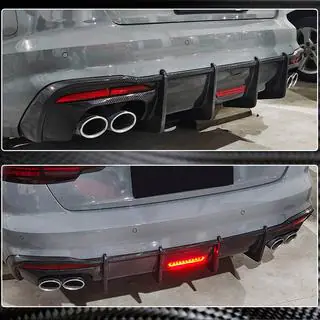 Achterbumper diffuser V3 (voor S-Line, carbon) foto 3