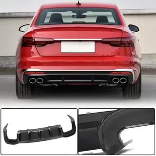 Achterbumperdiffuser V2 (voor S-Line, carbon) foto 1