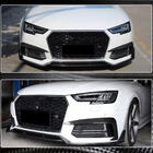 Audi A4 B9 2015–2024 Lipspoiler voor voorbumper Lip V2 (voor S-Line Sedan 2015-2019, Carbon) foto 5