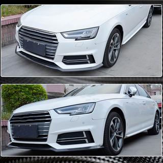 Voorbumper lipspoiler Lip V4 (voor S-Line Sedan 2015-2019, carbon) foto 3