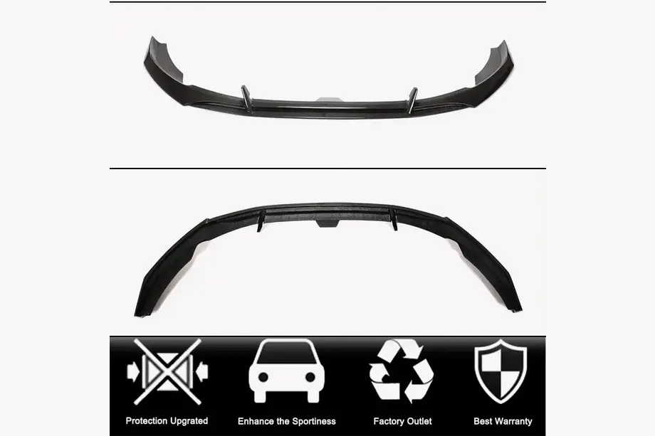 Front bumper lip (voor S-Line Sedan 2019-2024, carbon) foto 2