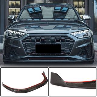 Front bumper lipspoiler Lip V1 (voor S-Line Sedan 2019-2024, carbon) foto 1