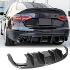 Audi A4 B8 2007–2015 Achterbumper diffuser V2 (voor S4 2009-2012, carbon) foto 1