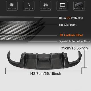 Achterbumper diffuser V1 (voor S4 2009-2012, carbon) foto 3