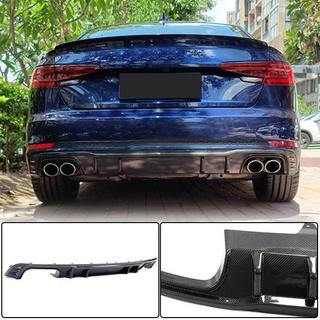 Achterbumper diffuser V2 (voor S-Line Sedan 2015-2019, carbon) foto 1