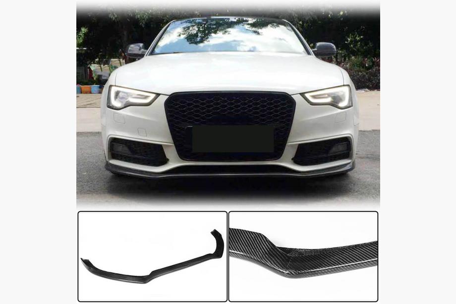 Audi A5 2007–2015 Voorbumper lipspoiler Lip V1 (voor S-Line 2012-2015, carbon) Image