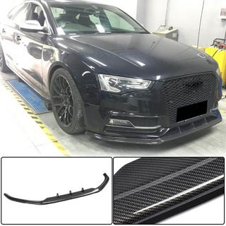 Voorbumper lip Lip V4 (voor S-Line 2012-2015, carbon) Audi A5 2007–2015 foto 1