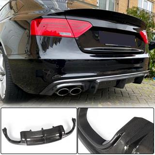 Achterbumper diffuser V3 (voor S-Line 2012-2015, carbon) Audi A5 2007–2015 foto 1