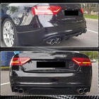 Audi A5 2007–2015 Achterbumper diffuser V2 (voor S-Line 2012-2015, carbon) foto 4