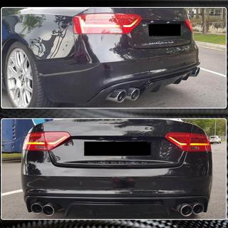 Achterbumper diffuser V2 (voor S-Line 2012-2015, carbon) Audi A5 2007–2015 foto 4