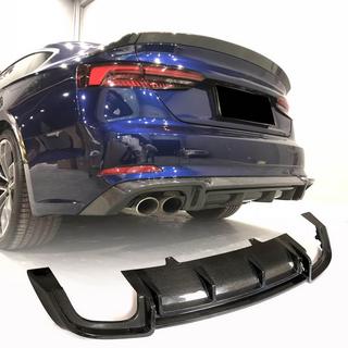 Achterbumper diffuser V2 (voor S-Line 2016-2020, carbon) foto 1