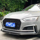 Audi A5 2016–2025 Frontlip voorbumper Lip V2 (voor S-Line 2021-2025, carbon) foto 1