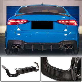 Achterbumper diffuser V1 (voor S-Line 2021-2025, carbon) foto 1