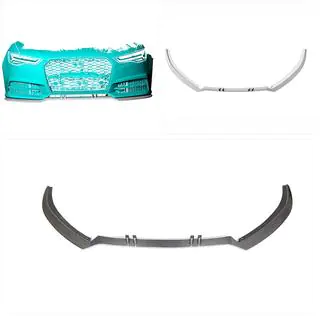 Carbon V2 frontbumper lip (voor S-Line 2014-2018) foto 2