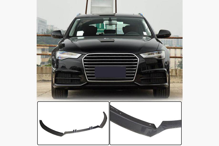 Audi A6 C7 2011–2017 Carbon V2 frontbumper lip (voor S-Line 2014-2018) Image