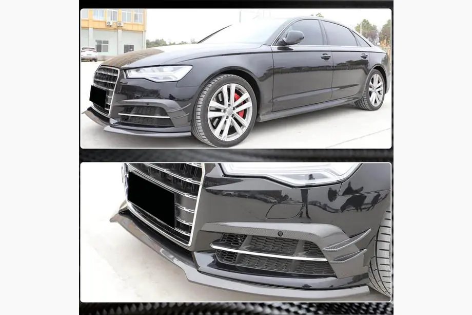 Audi A6 C7 2011–2018 Voorbumper lip Carbon V3 (voor S-Line 2014-2018) Foto 3