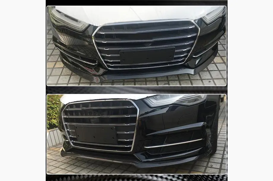 Audi A6 C7 2011–2018 Voorbumper lip Carbon V3 (voor S-Line 2014-2018) Foto 4