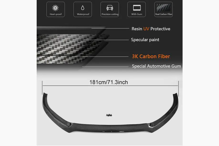 Audi A6 C7 2011–2018 Voorbumper lip Carbon V3 (voor S-Line 2014-2018) Foto 5