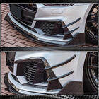 Audi A7 2018– Voorbumper lip (voor S-Line 2018-2022, carbon) foto 5