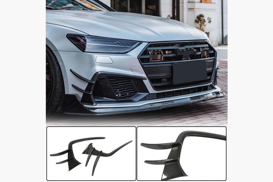 Audi A7 2018– Voorbumper lip (voor S-Line 2018-2022, carbon) Image