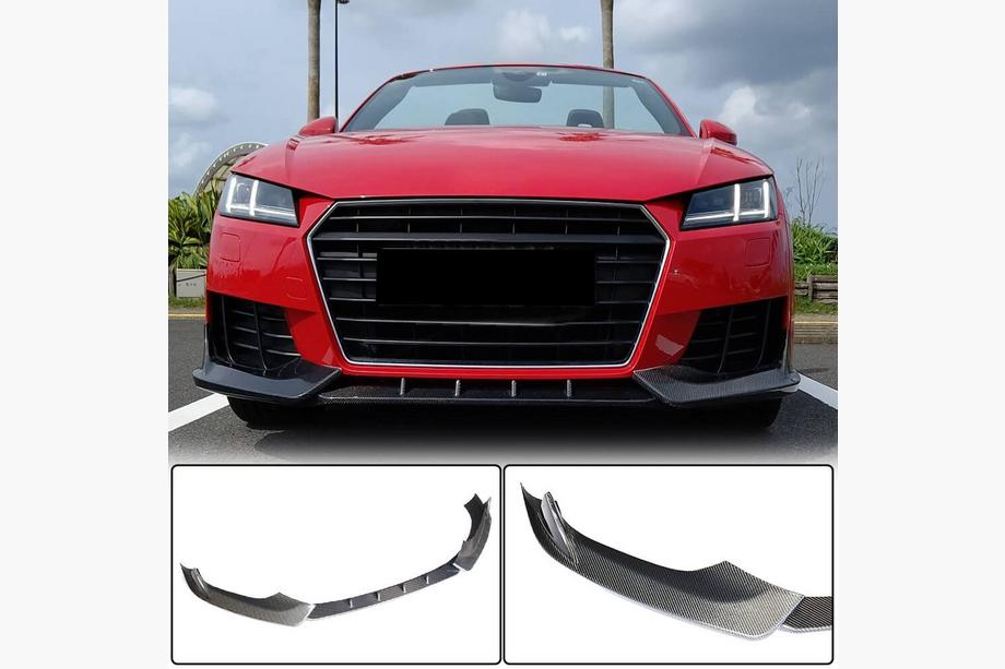 Audi TT 2014–2023 Voorbumper lipspoiler Lip V2 (voor Base, 2014-2019, Carbon) Image