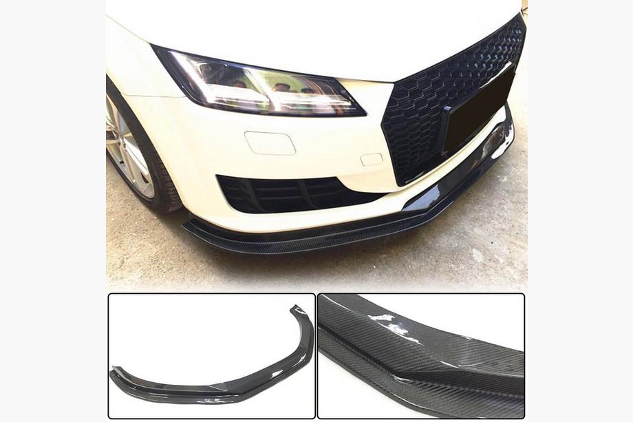 Audi TT 2014–2023 Voorbumper lip spoiler Lip V1 (voor Base, 2014-2019, carbon) Image