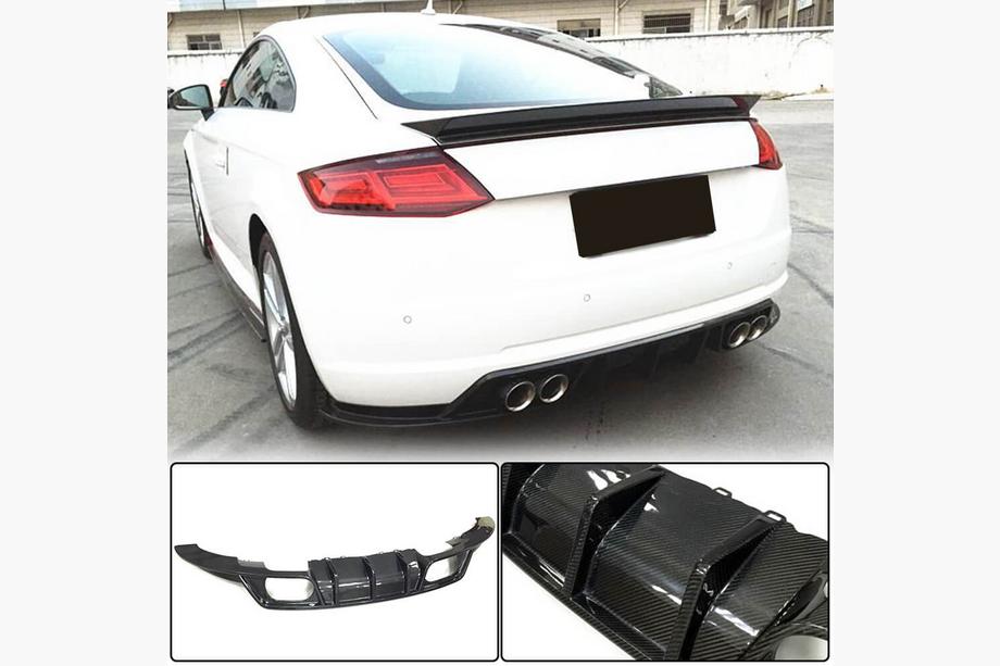 Audi TT 2014–2023 Achterbumper diffuser (voor Base, 2014-2019, Carbon) Image