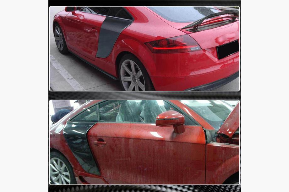 Audi TT 2006–2014 Achterkwartpaneel afdekkappen (Coupé, carbon) Foto 5