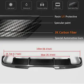 Achterbumper diffuser (carbon) foto 4