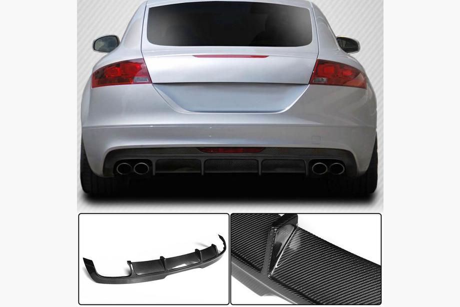 Audi TT 1998–2006 Achterbumper diffuser (FRP) V2 Image