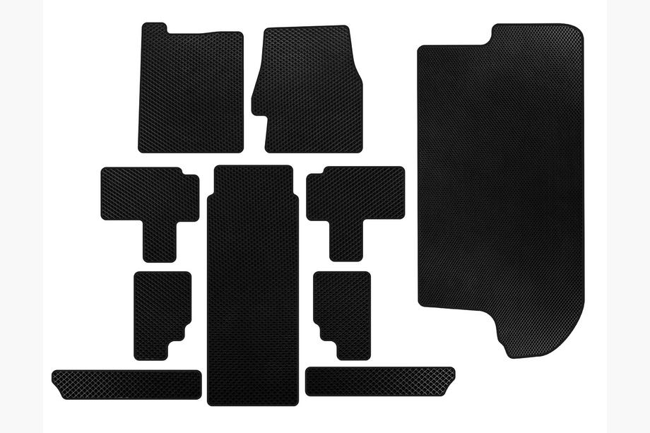 Kia Carnival 2002–2013 EVA automatten (complete set, zwart) Image
