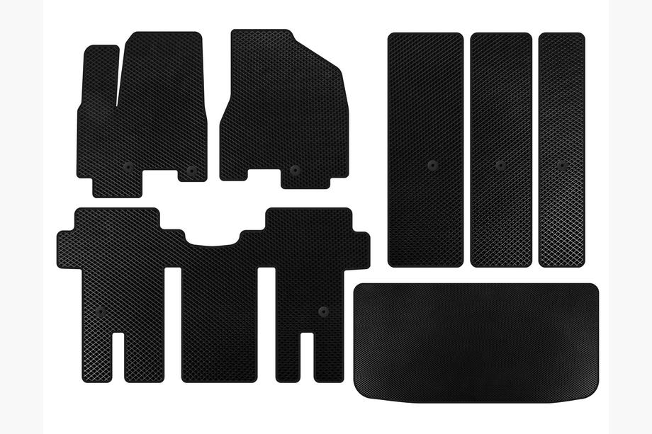 Kia Carnival 2014–2020 EVA automatten (complete set, zwart) Image
