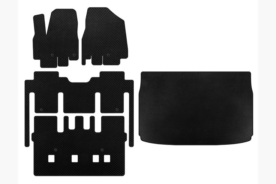 Kia Sedona 2014–2020 EVA automatten (complete interieurset, 8-zits, zwart) Image