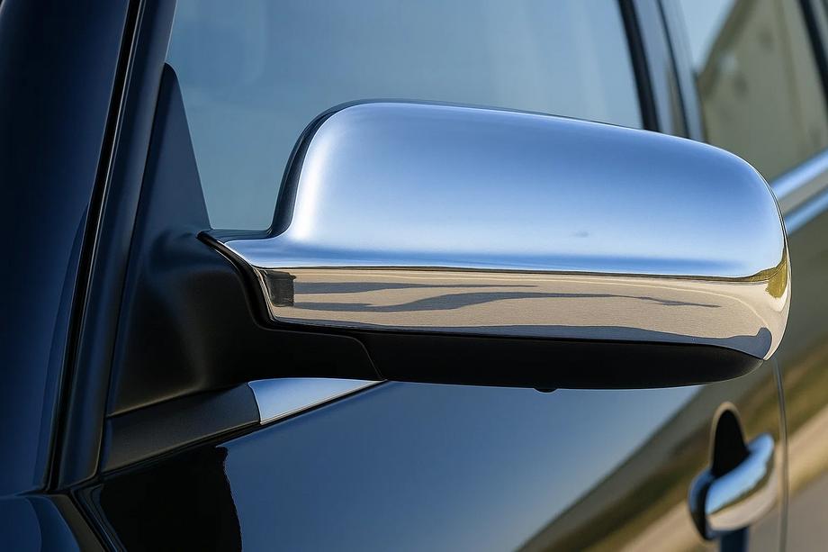 Seat Ibiza 2002–2009 Chroom spiegelkappen (2000-2002, 2 stuks, kunststof) Foto 3