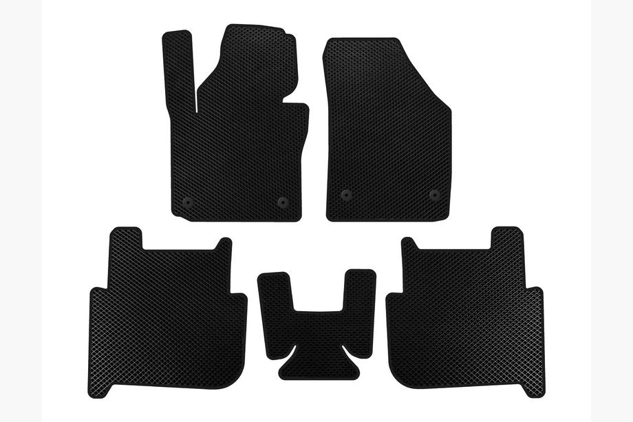 Volkswagen Touran 2003–2010 EVA automatten (2 rijen, 2006-2010, 7-zits, zwart) Foto 1