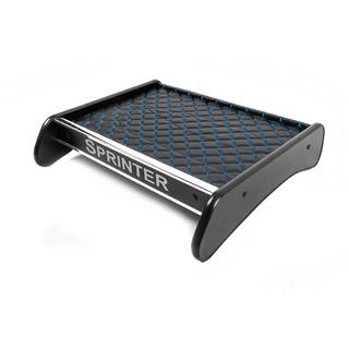 Dashboardplank (zwart met blauwe stiksels) foto 2