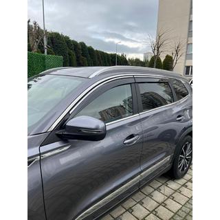Raamwinddeflectors met chromen sierlijst (4 stuks, Sunplex Steinless) Chery Tiggo 8 2017–