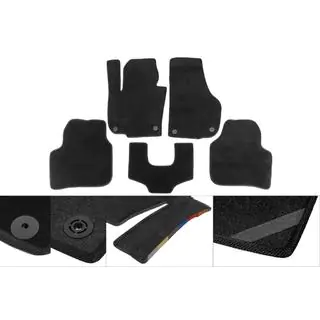 Premium textielmatten (2 stuks, zwart) foto 1