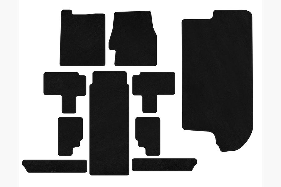 Kia Carnival 2002–2013 Premium textielen automatten (complete set, zwart) Image