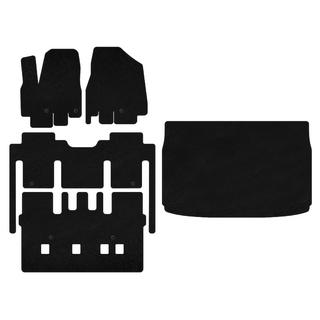 Premium textiele automatten (complete set, 8-zits, zwart) Kia Sedona 2014–2020 foto 1