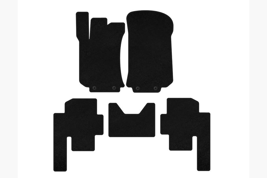Mercedes R-klasse W251 2005–2017 Premium textielen automatten (2 rijen, zwart) Image