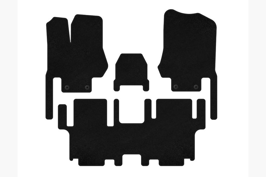 Nissan Quest 2011–2017 Premium stoffen automatten (2 rijen, 7-zits, zwart) Image