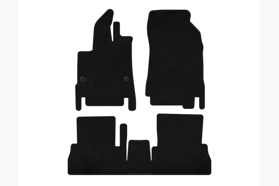 Peugeot Partner/Rifter 2019– Premium textiele automatten (7-zits/Lange wielbasis, Zwart) Image