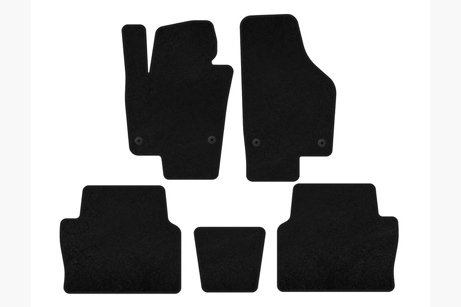 Seat Alhambra 2010– Premium textiele automatten (2 rijen, zwart) Image