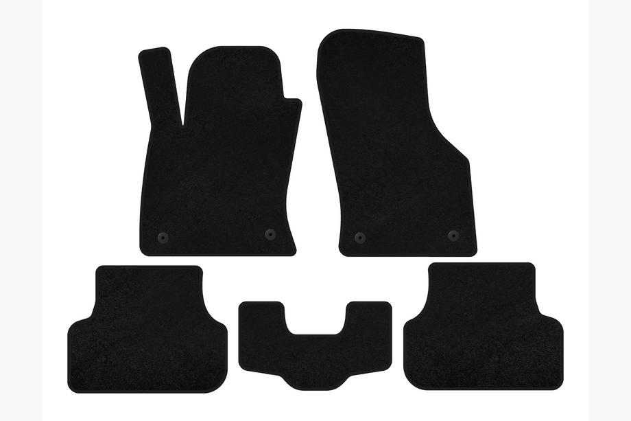 Seat Leon 2013–2020 Premium textiele automatten (2013-2016, SW, zwart) Image