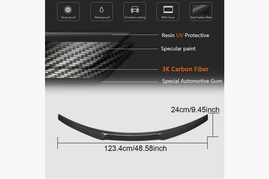 BMW 2-serie F22/F23 2014–2021 M4-stijl spoiler (voor F22, carbon) Foto 5
