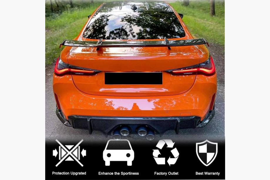 BMW 4-serie G22/23/26 2020– Kofferklep spoiler Dry Carbon V2 (voor G82/83) Foto 4