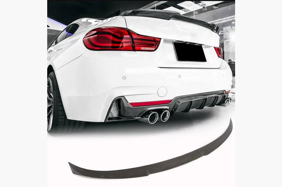 BMW 4 Serie F32/F33/F36 2012–2020 Kofferbakdeksel spoiler Carbon V4 (voor F36) Foto 1