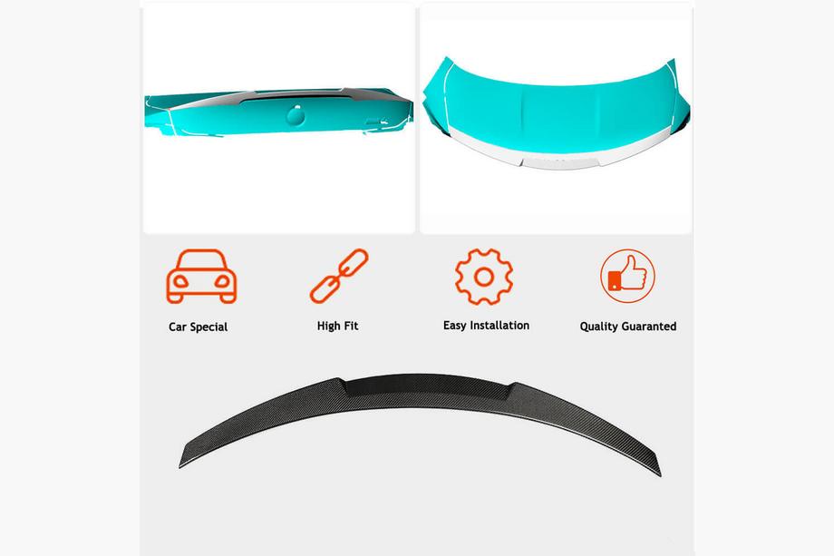 BMW 4 Serie F32/F33/F36 2012–2020 M4-Style V3 spoiler (voor F82, carbon) Foto 3