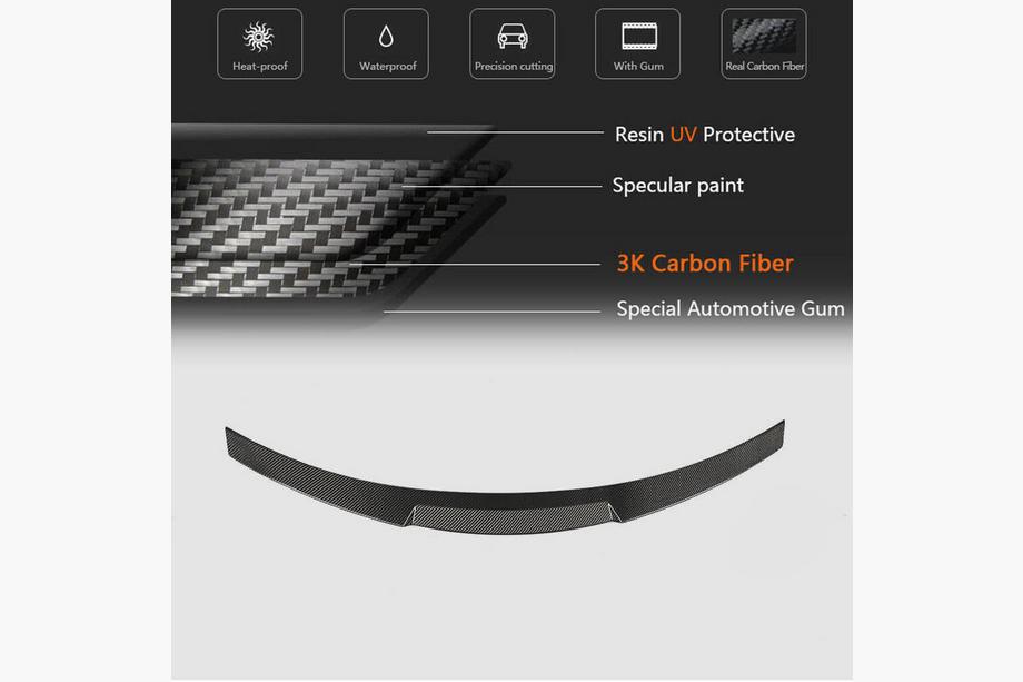 BMW 4 Serie F32/F33/F36 2012–2020 M4-Style V3 spoiler (voor F82, carbon) Foto 7